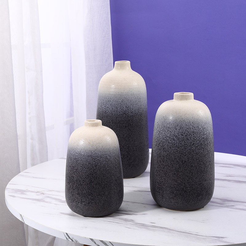 Vários tamanhos e designs de vaso de cerâmica para decoração de casa com acabamento fosco (3)