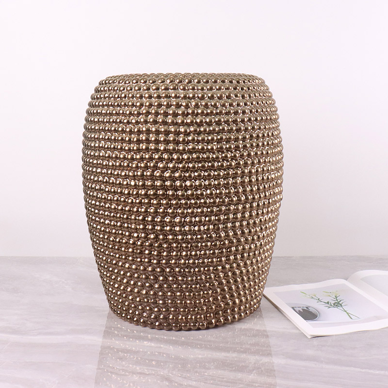 Electroplate Series Home & Garden Decoration Ceramics Stool (2)