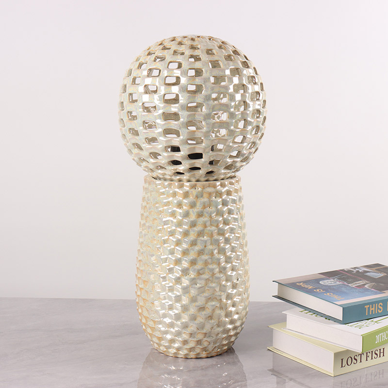 Lampada in Ceramica di Forma Speciale Cava, Decorazione di Casa è Giardinu (4)