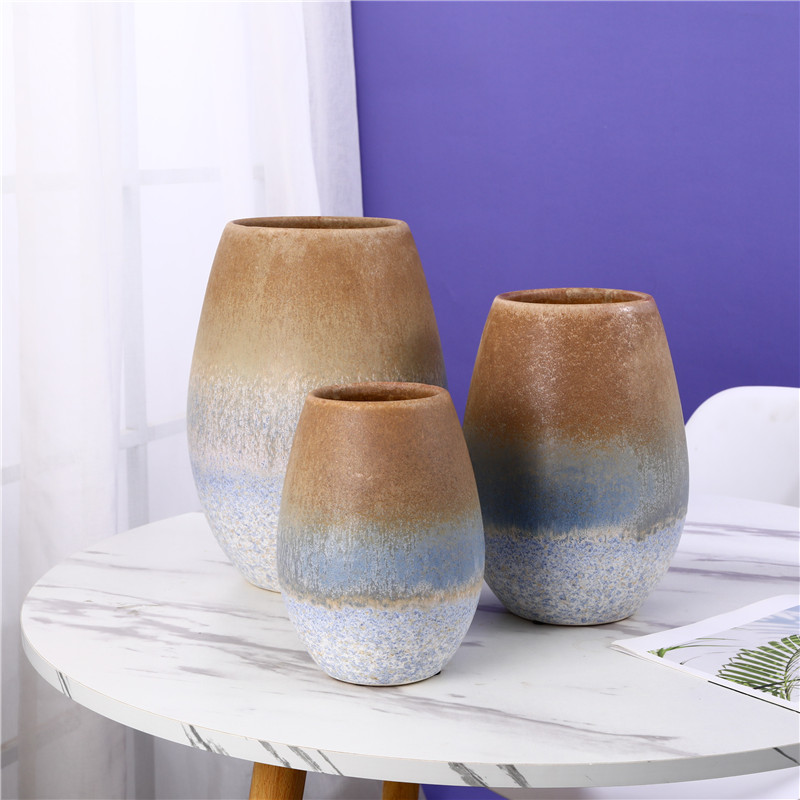 Matt Reactive Glaze የቤት ማስጌጫ፣ የሴራሚክ ቫዝ ተክል ማሰሮ 2