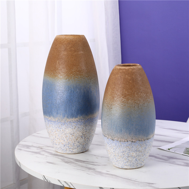 Matt Reactive Glaze Hûsdekoraasje, Keramyske Vaas Plant Pot 3