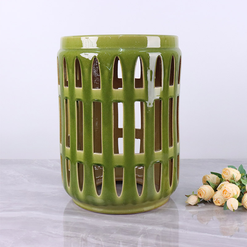 Hollow out Modern Style Home Decor Ceramic Stool  (2)