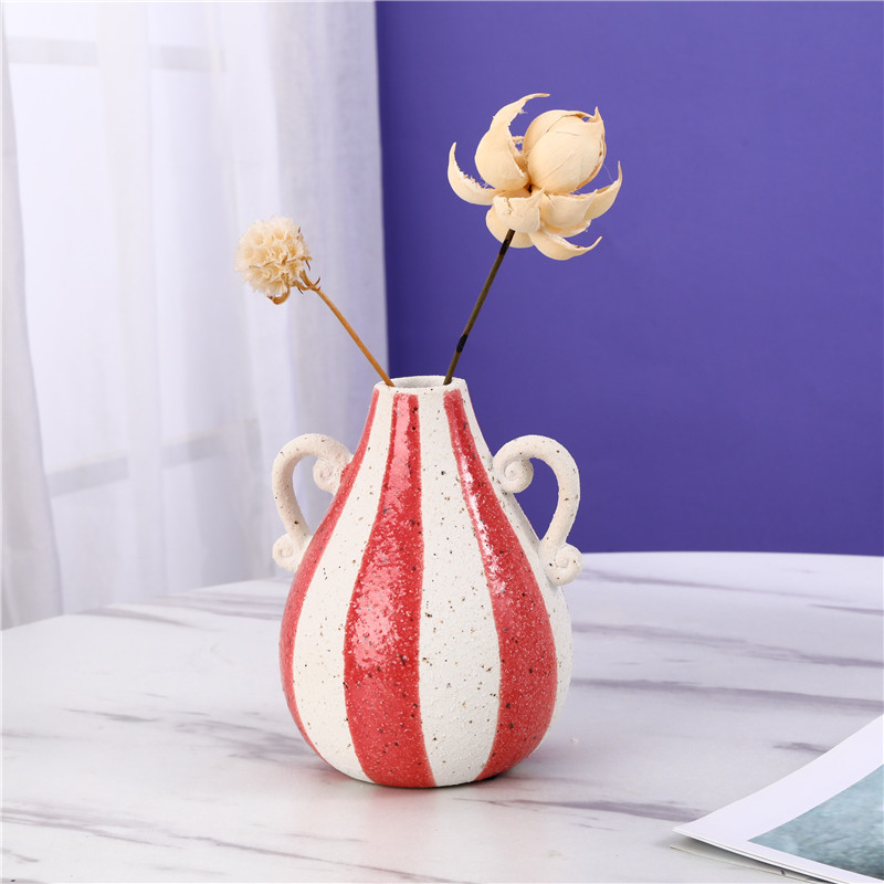 Home & Garden Decoration, Ceramic Vase with Small Handles 2